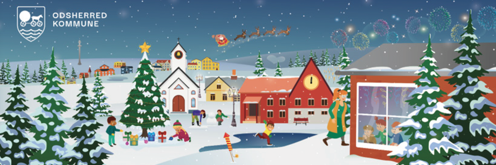 Header fra julehilsen Hjemme- og Sygeplejen