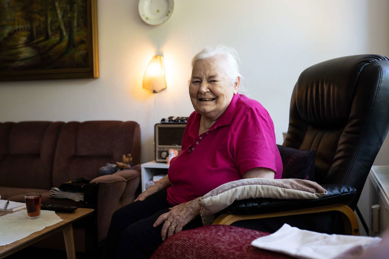 Ældre kvinde på Plejecentret Grønnegården