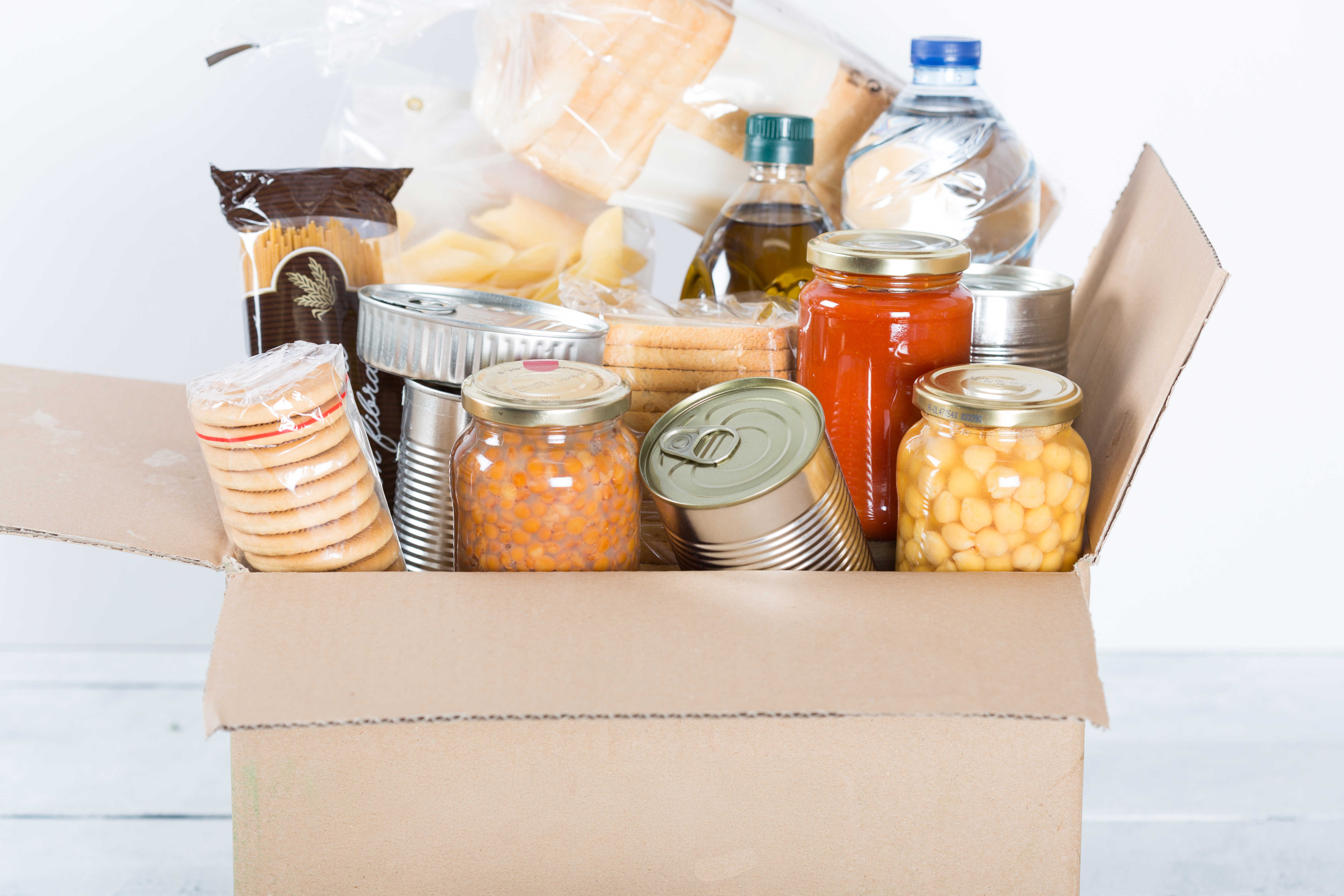 Papkasse med madration til tre døgn