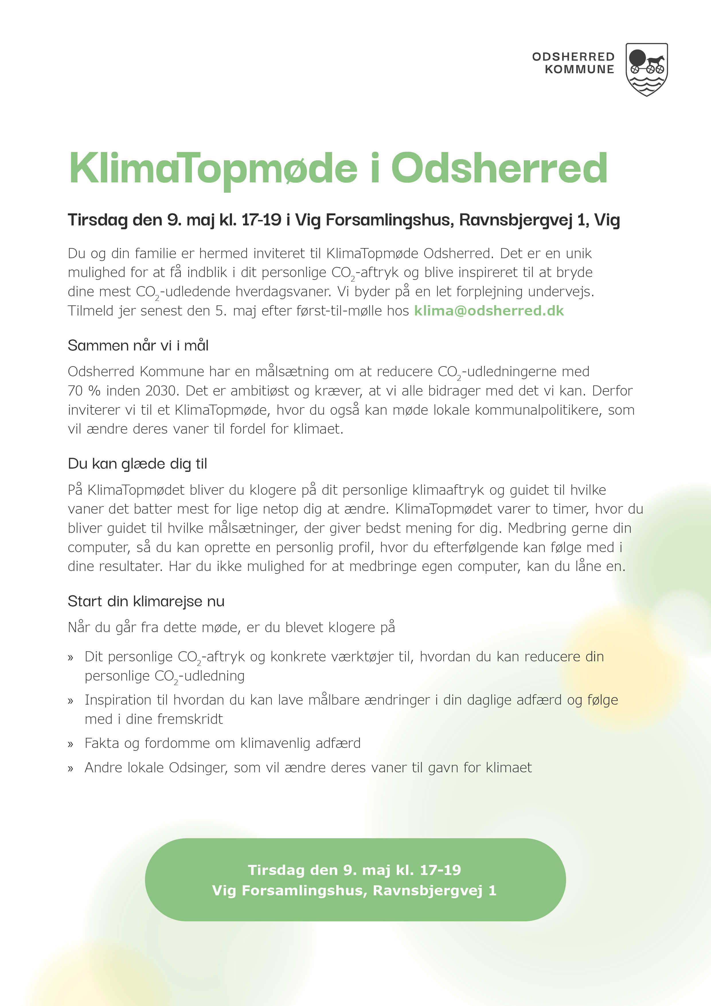 Invitation til klimatopmøde