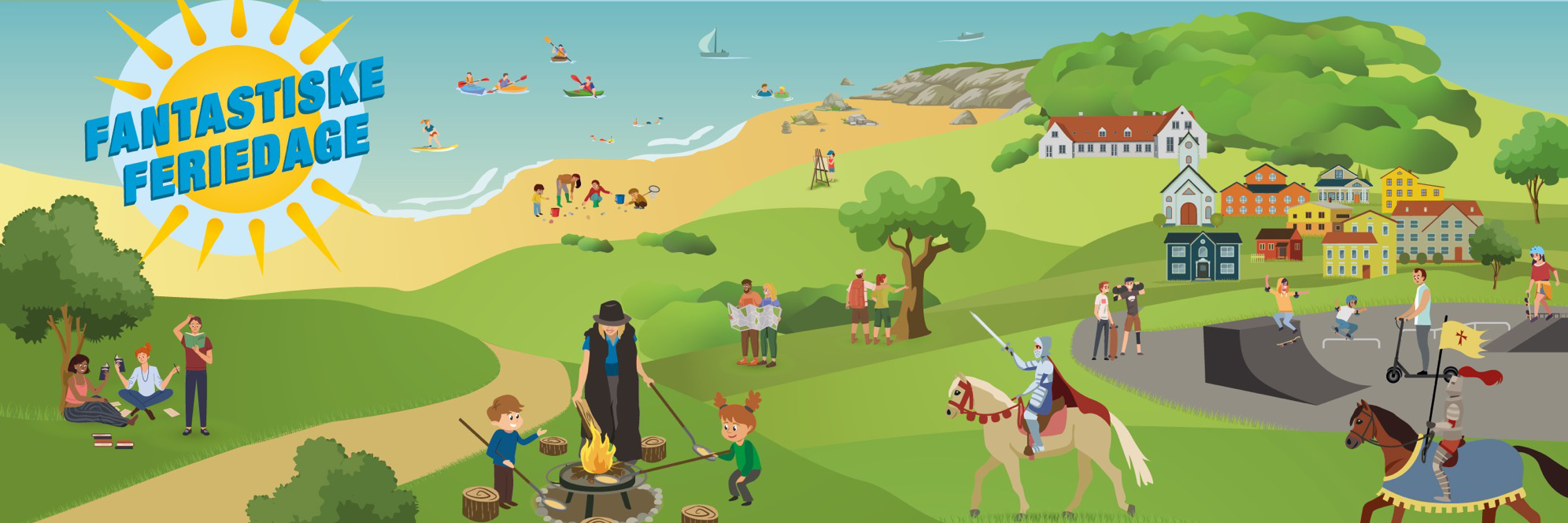 Illustration til Fantastiske Feriedage