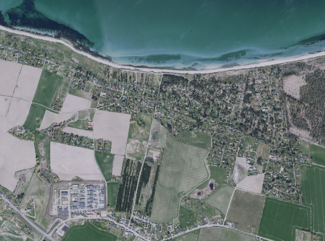 Lumsås Nord set fra luften