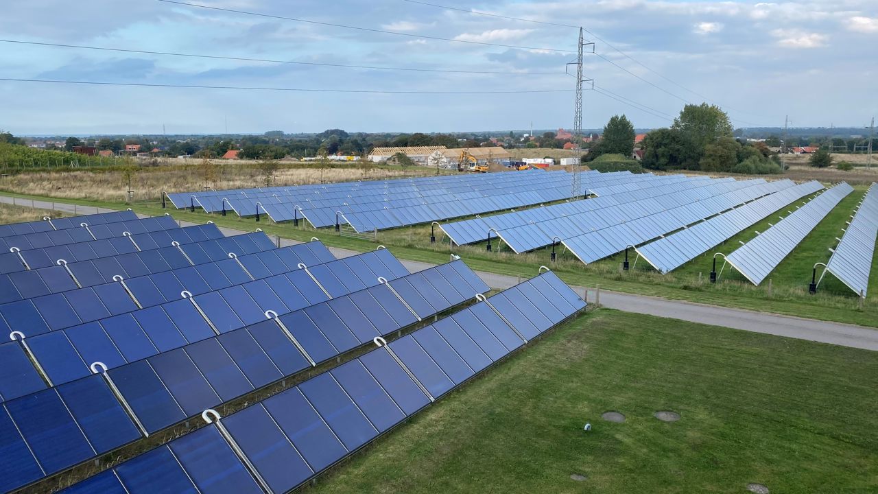 Solvarmeanlæg på Getsøvej i Nykøbing