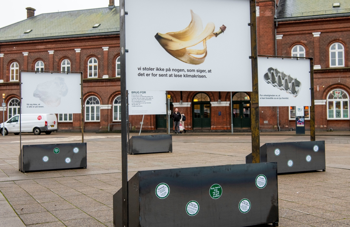 Skilte fra forbrug eller brug for kampagnen i Kolding