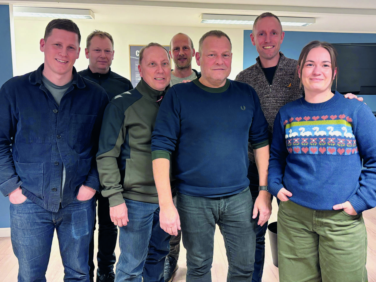 Seks mænd og en kvinde