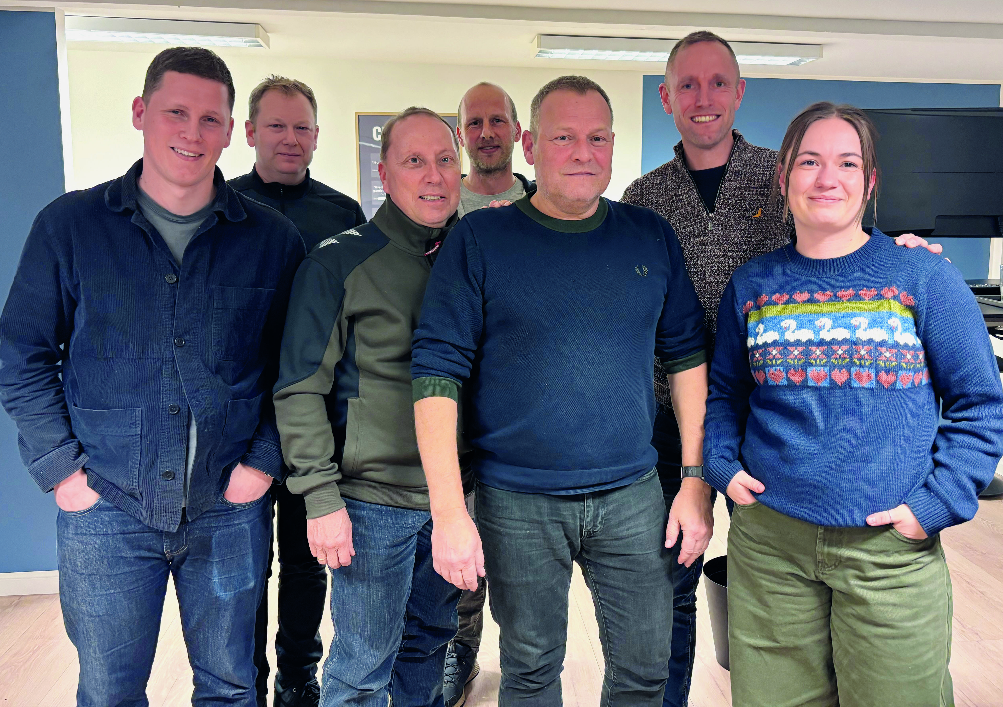 Seks mænd og en kvinde