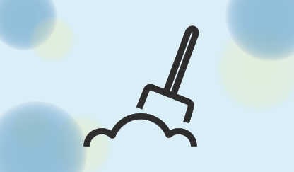 Illustration af skovl i jordbunke