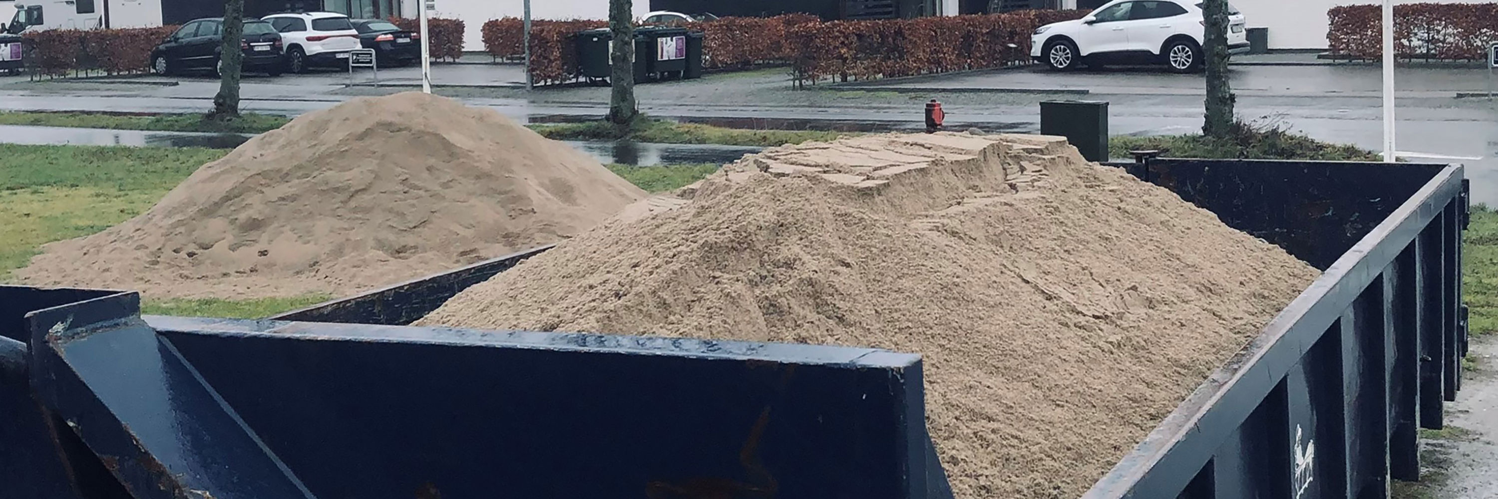 Sandlager på Nykøbing Sj havn