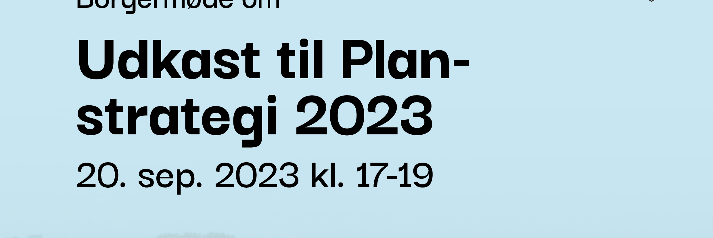 Invitation til borgermøde om Planstrategi 2023