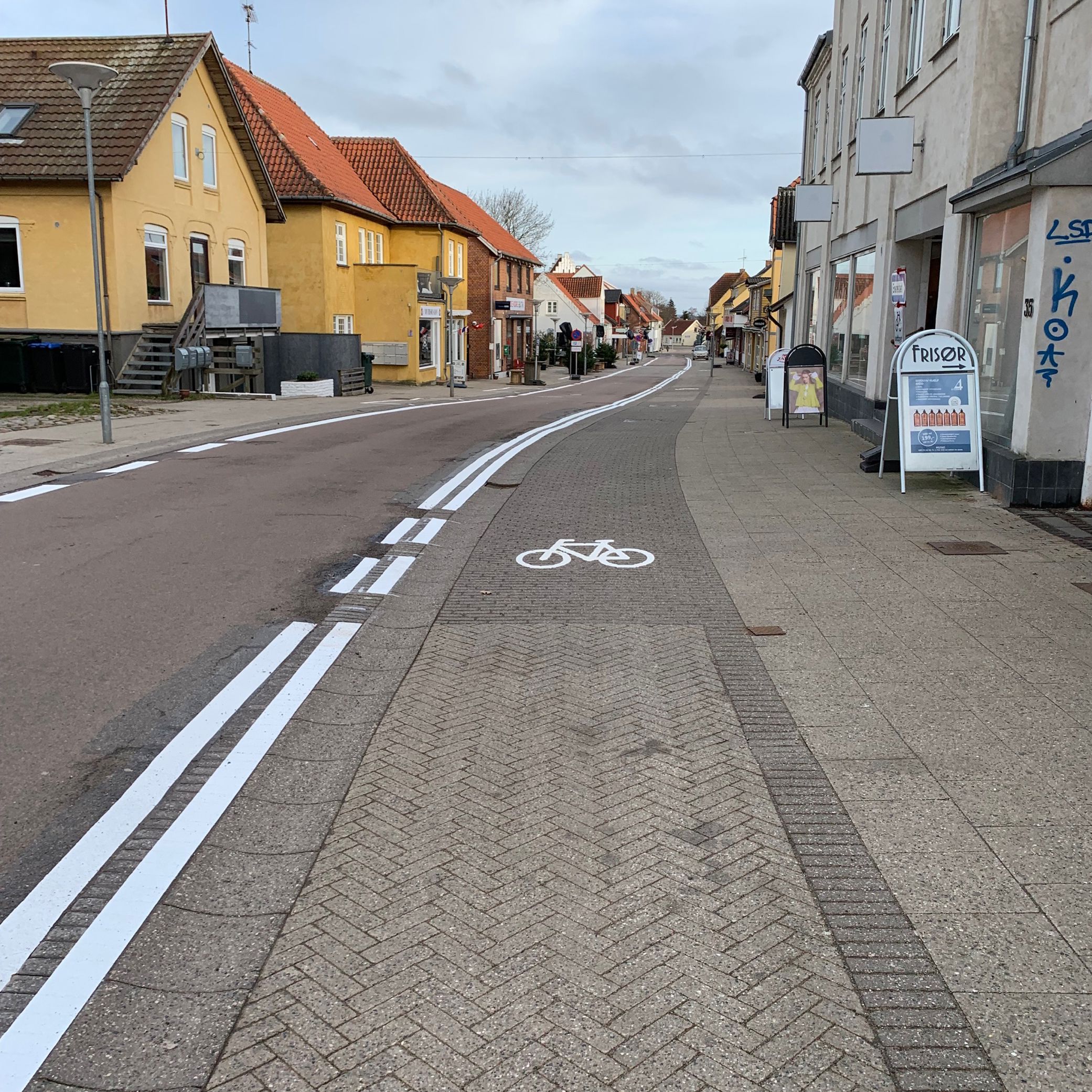 Trafikafprøvning cykelsti Vig Hovedgade