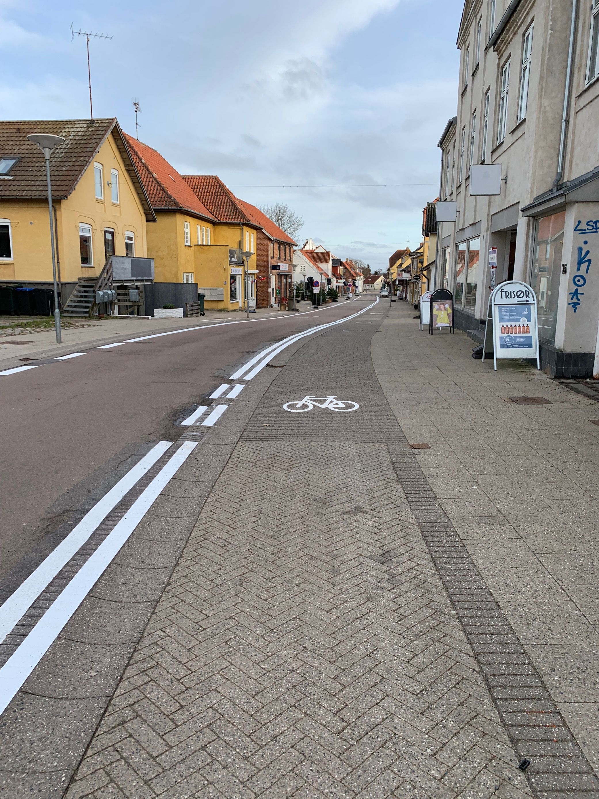 Trafikafprøvning cykelsti Vig Hovedgade