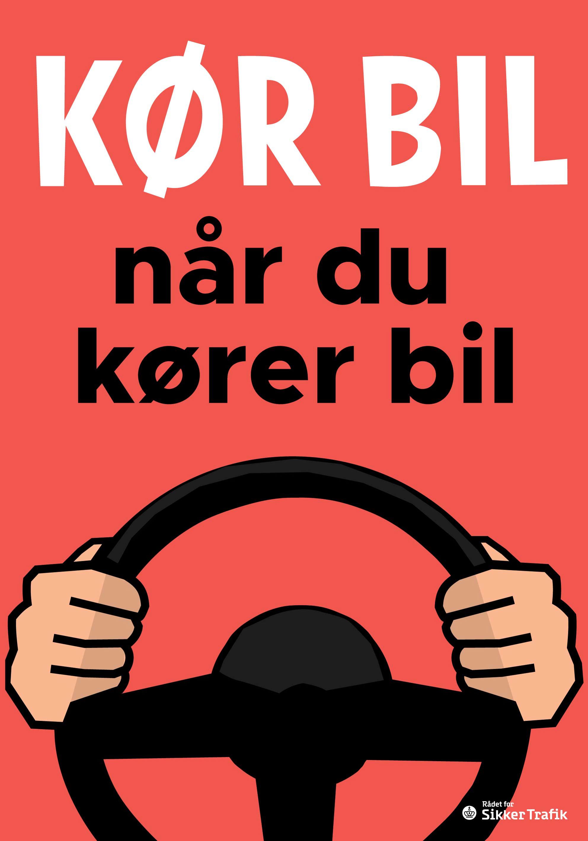 Kampagneplakat fra Rådet for Større Færdselssikkerhed