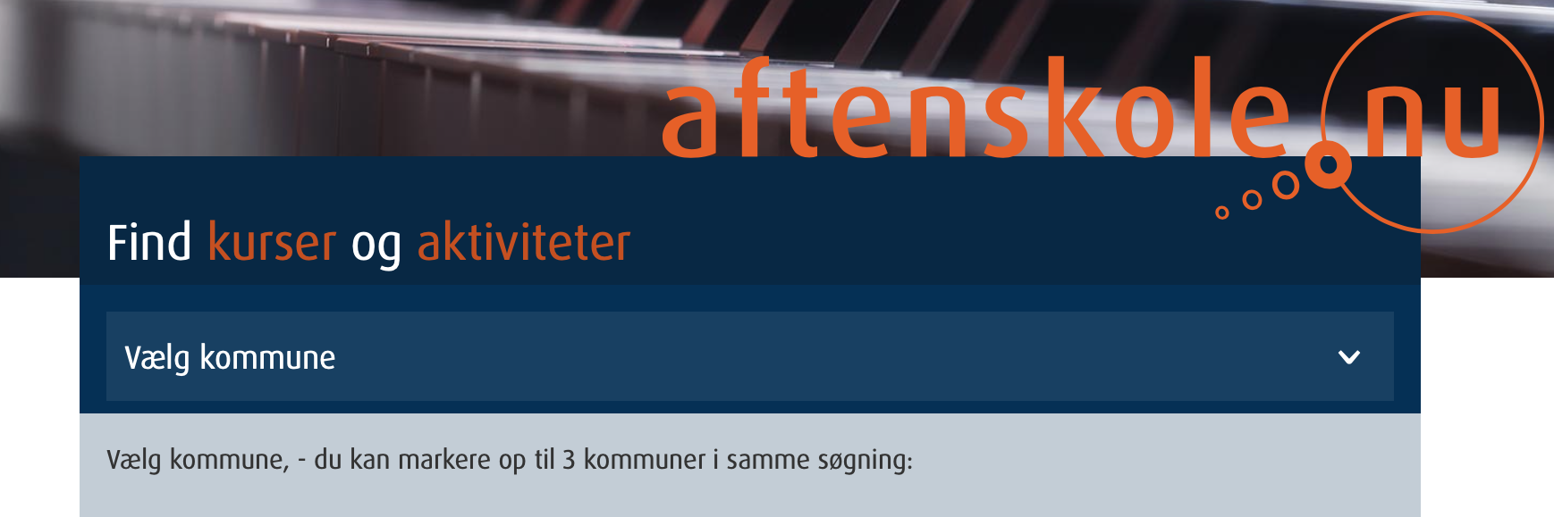 Aftenskole nu interface