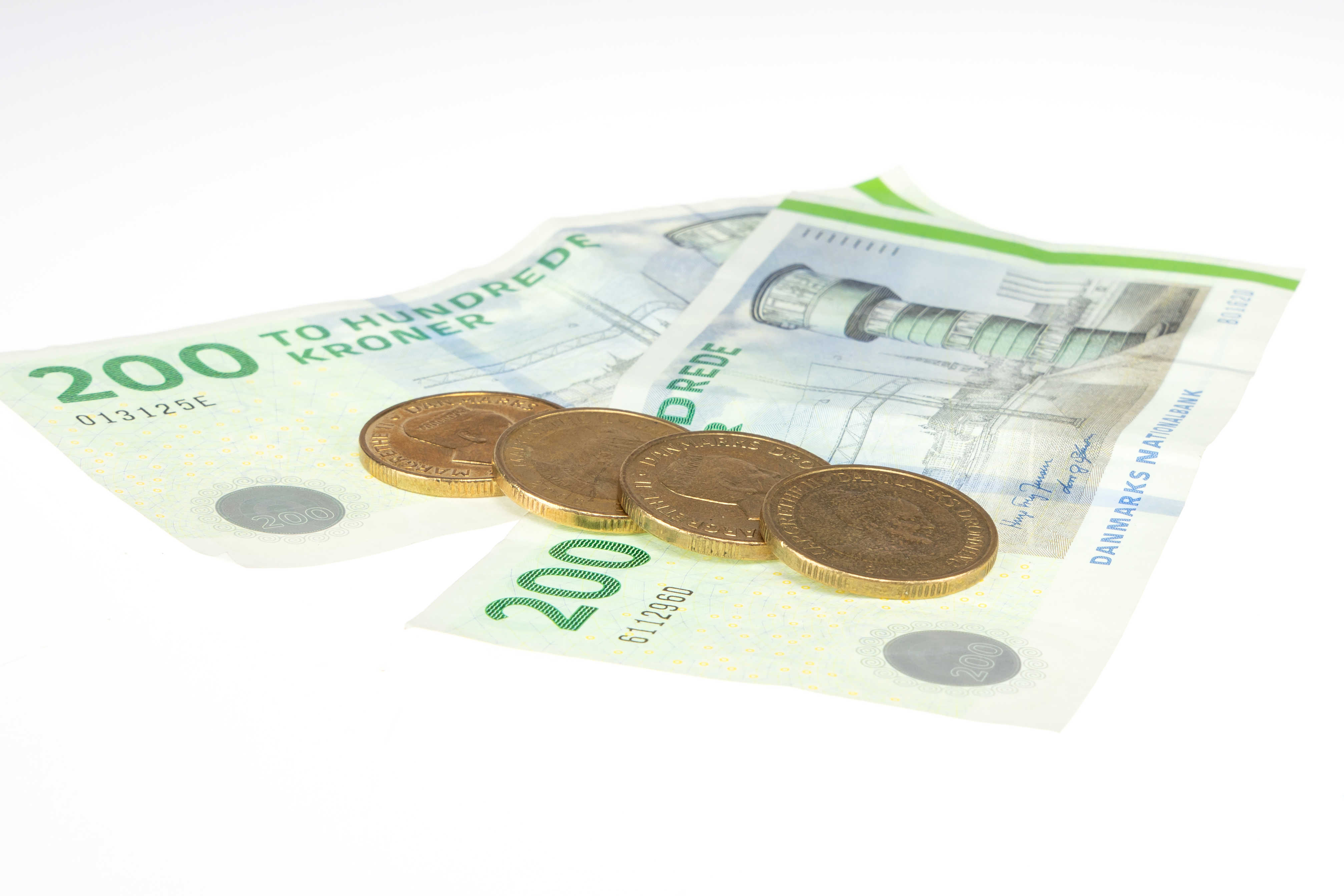 Danske pengesedler og mønter (Foto: Colourbox)