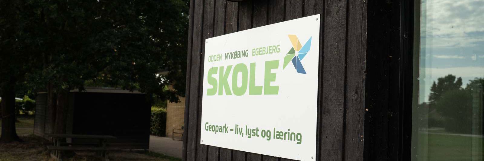 Nykøbing Skole skilt