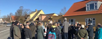 Kommunen havde inviteret på gummistøvletur, hvor borgere, der er berørt af kystbeskyttelsesprojektet, kunne høre mere om risikoen for oversvømmelse i Nykøbing