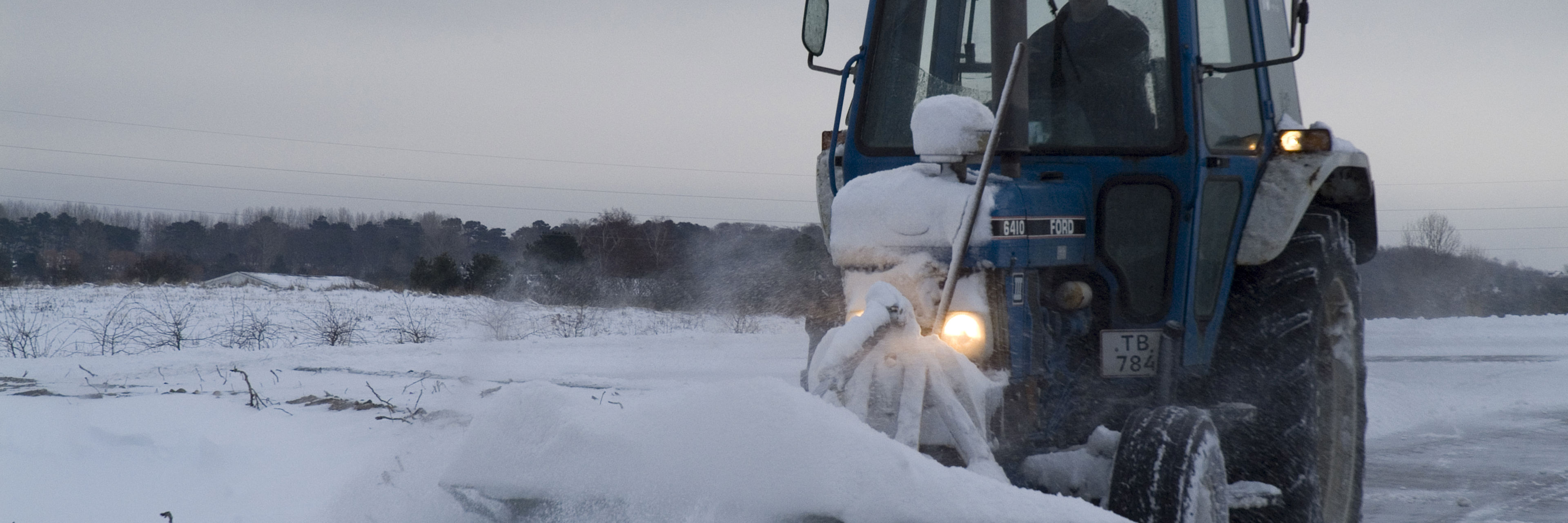 Sneplov børster sne