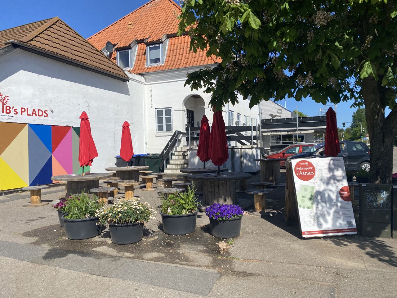 Ibs Plads i Asnæs under byrumsforsøget