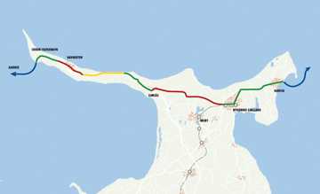 Oversigtskort over den foreslåede cykelsti
