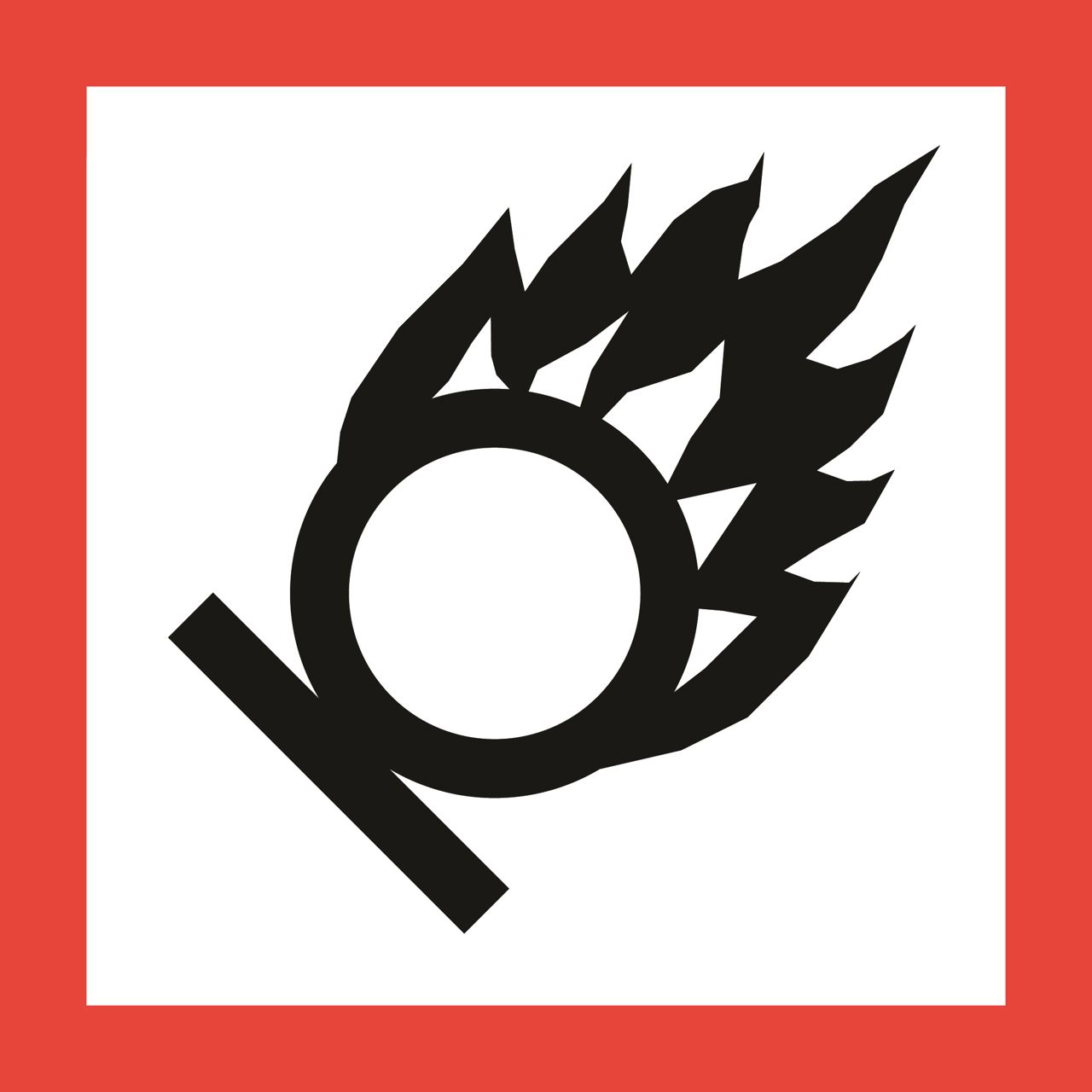 Faresymbol - Brandnærende