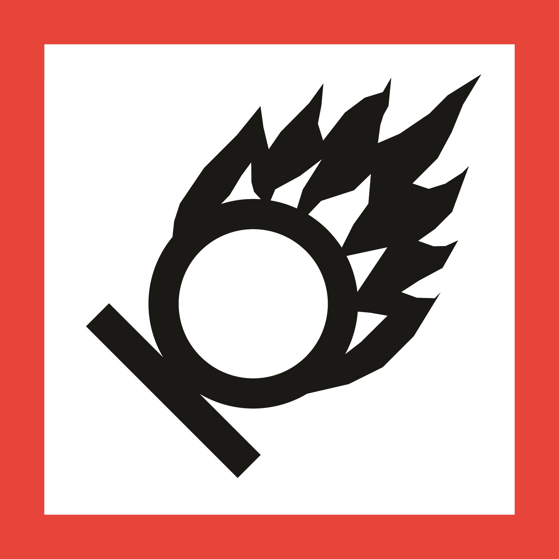 Faresymbol - Brandnærende