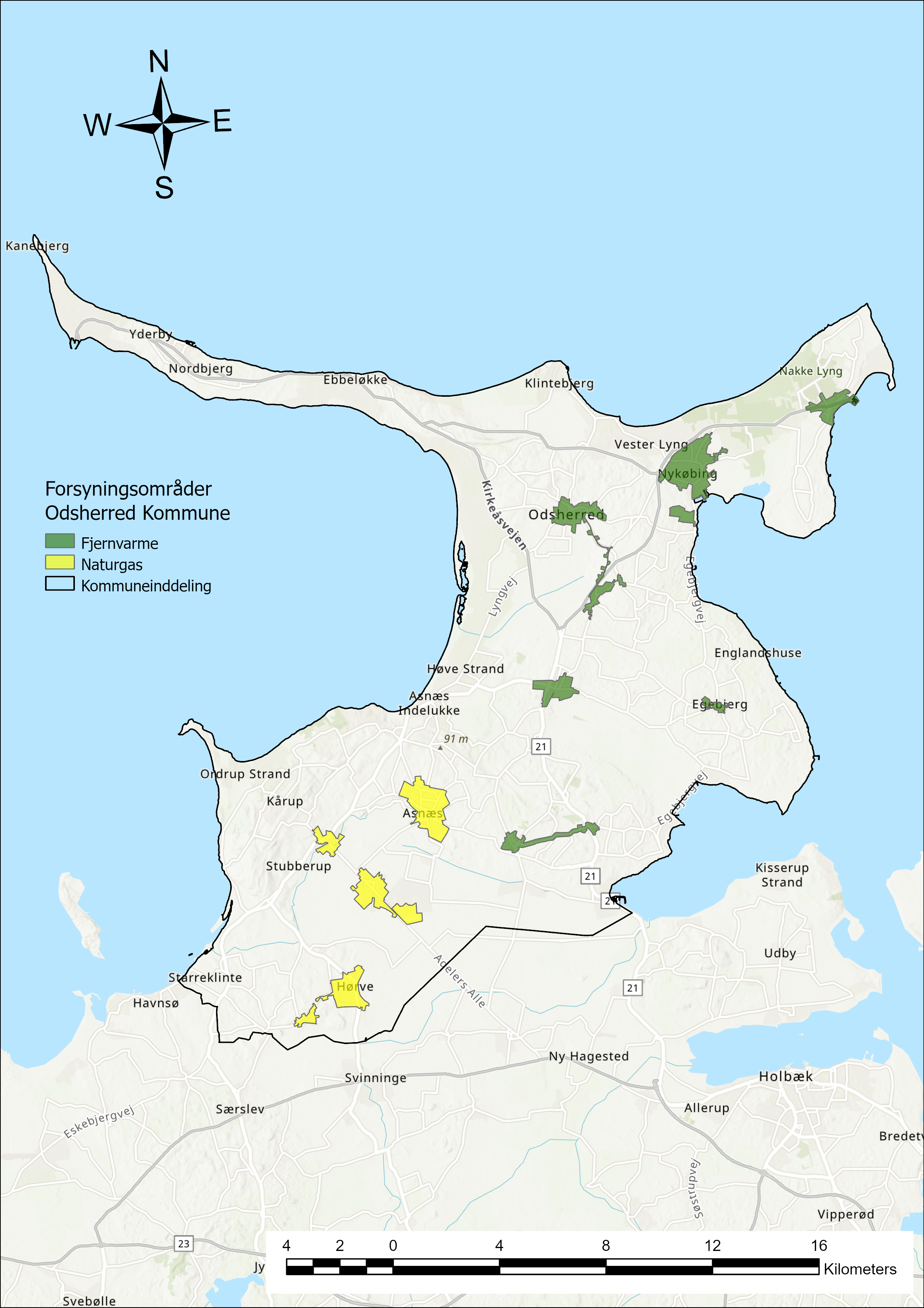 Forsyningsområder i dag