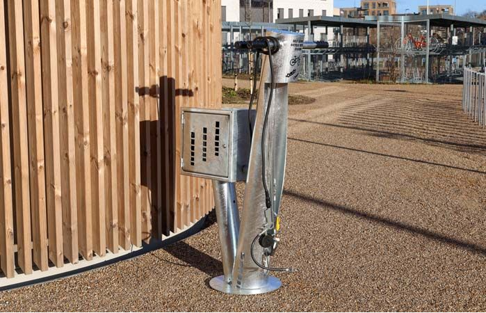 Eksempel på cykelservicestation