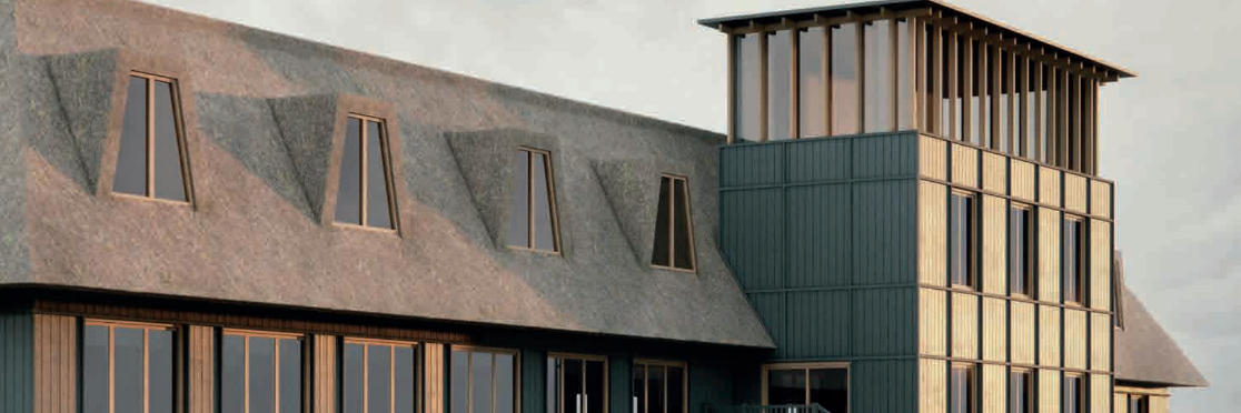 Forsidebillede til projektforslag om et badehotel på Skamlebæksletten