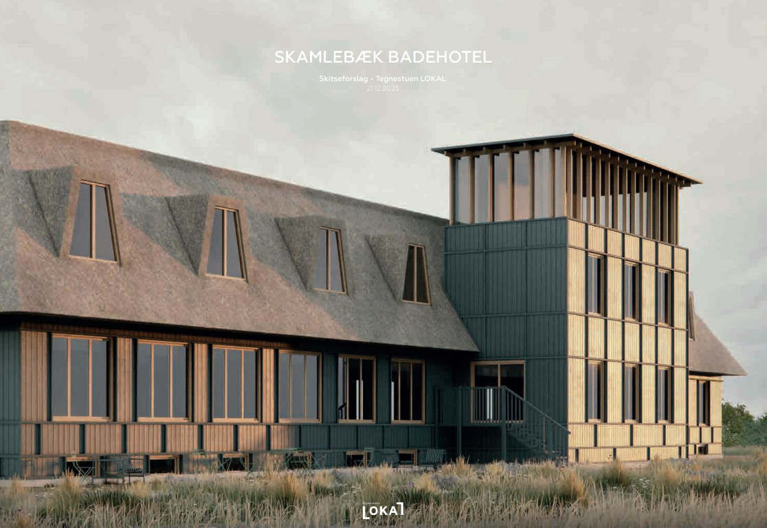 Forsidebillede til projektforslag om et badehotel på Skamlebæksletten
