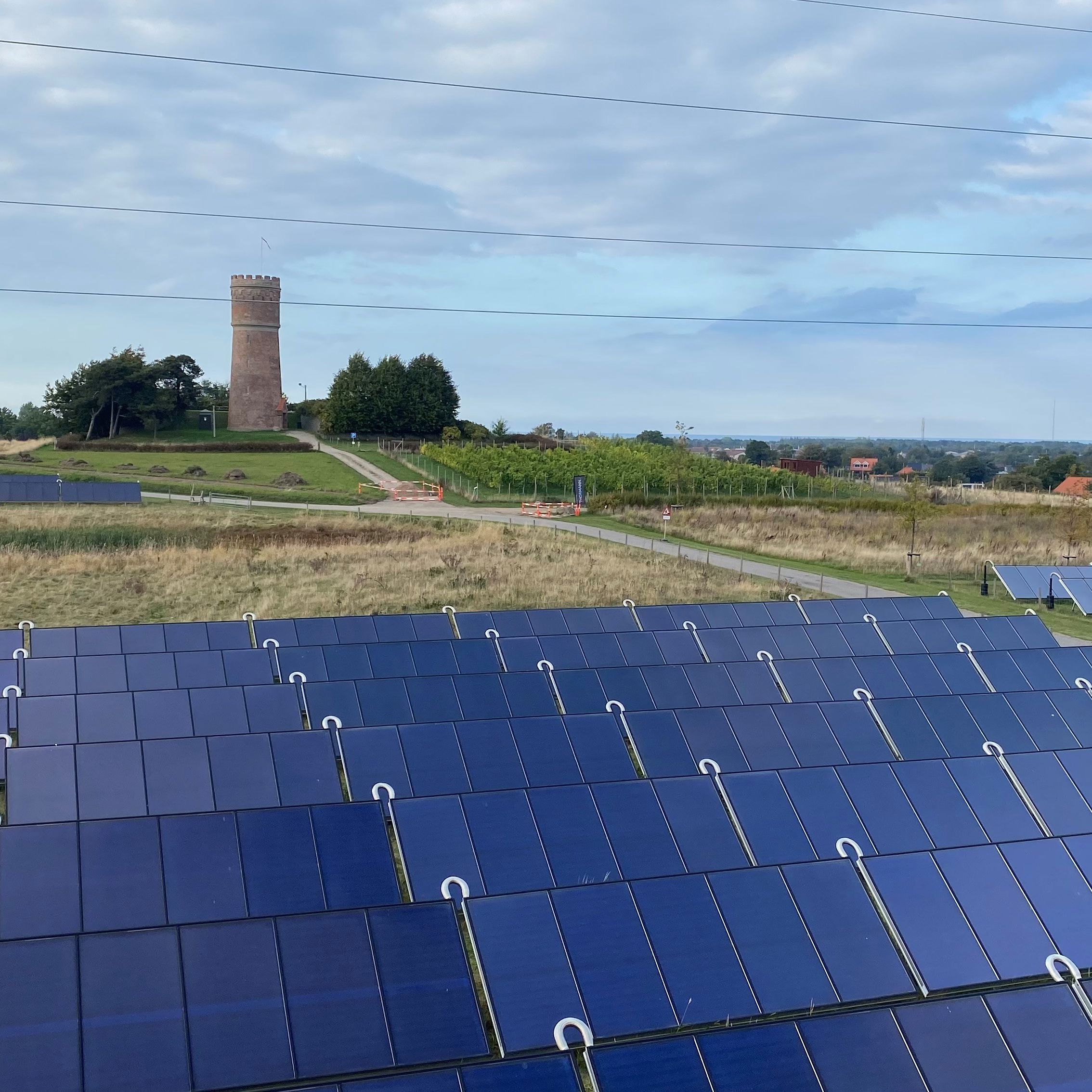 Solvarmeanlæg på Getsøvej ved vandtårnet