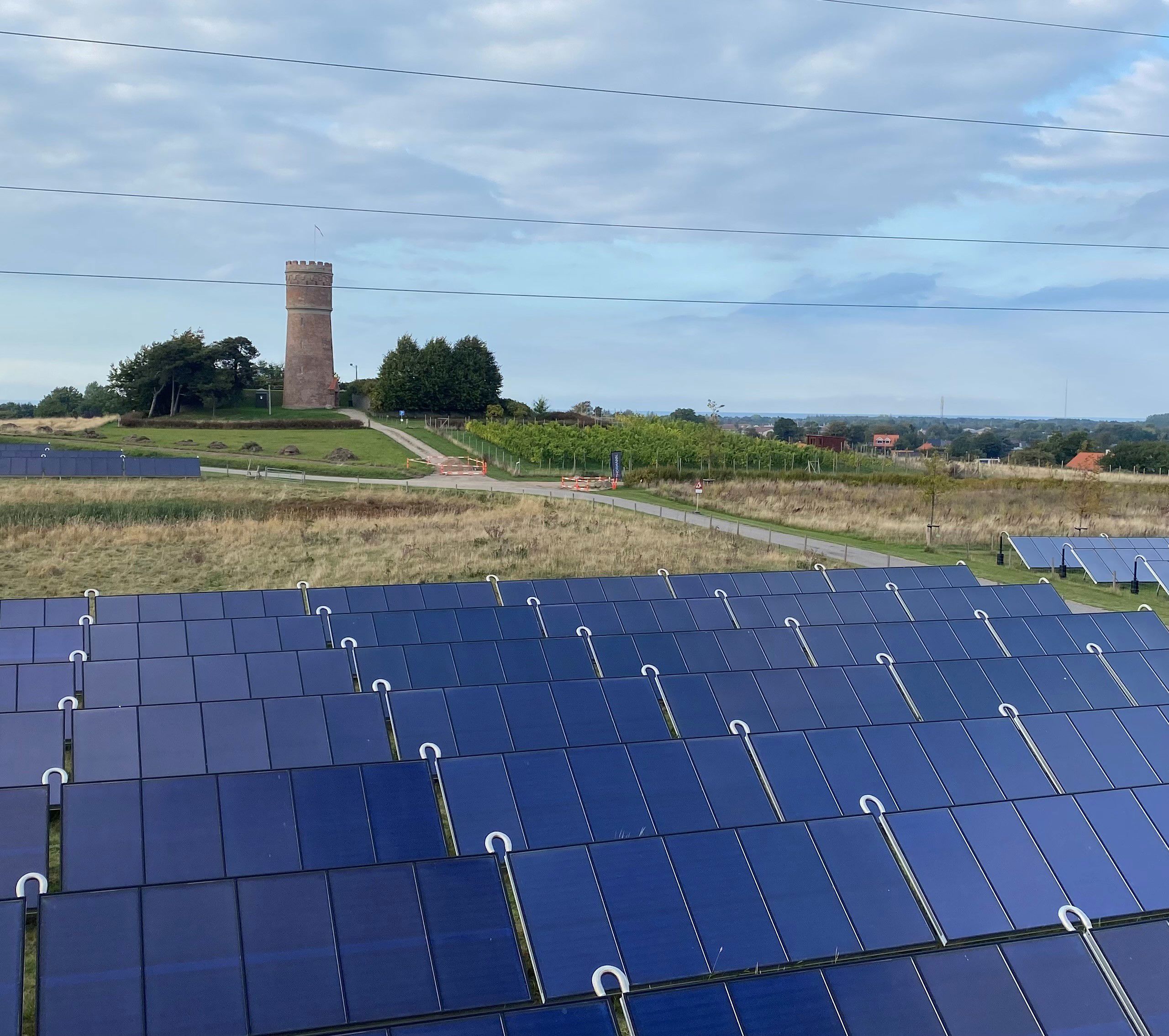 Solvarmeanlæg på Getsøvej ved vandtårnet