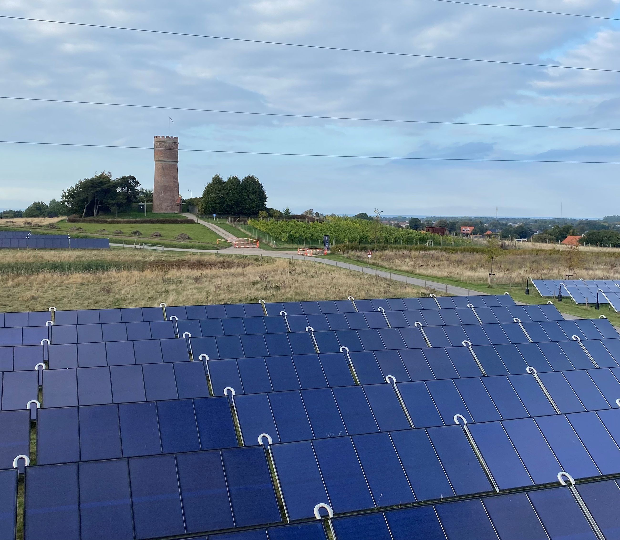 Solvarmeanlæg på Getsøvej ved vandtårnet